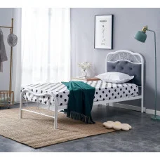 Bed FABRIZIA 90, GRAY / WHITE